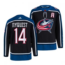Columbus Blue Jackets Hockeydrakt Gustav Nyquist 14 2022-23 Svart Reverse Retro 2.0 Adidas Authentic - Herre